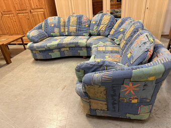 Rohová pohodlná sedací souprava - 12