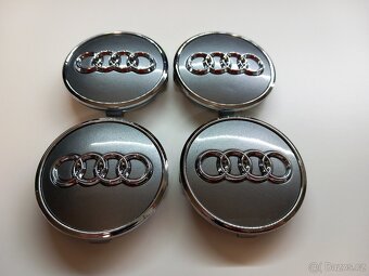 Středové krytky Audi 61x58mm, Stříbrná - 12