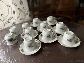 porcelan , brousene sklo, misa - 12