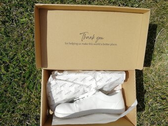 Ahinsa bílé tenisky Vida Kůže 40 - 12