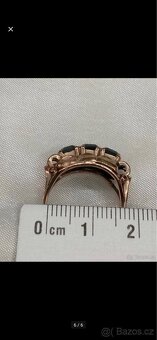 Zlatý starožtiný “podvazkový” prsten - 12