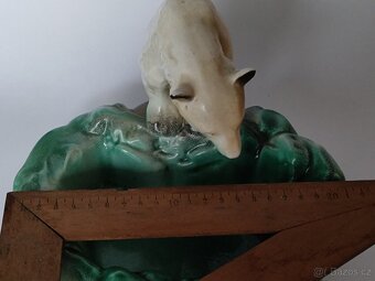 Starožitný popelník s medvědem, Ditmar Urbach, pošta 75.- - 12