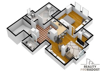 Pronájem bytu 2 + 1 o rozloze 70 m2 s terasou ve vile v Tepl - 12