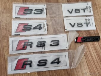 AUDI Napis logo znak S3 RS3 S4 RS4 S5 S7 RS7 RS6 SQ7 SQ8 - 12