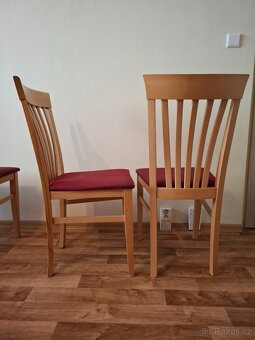 Stůl jídelní rozkládací 110x70cm + 4 židle - 12