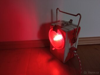 Retro ČSD nádražní lampa koncové světlo vlaku Kovo Věšín - 12