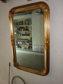 Barokní zrcadlo zlacené ze zámku - 12