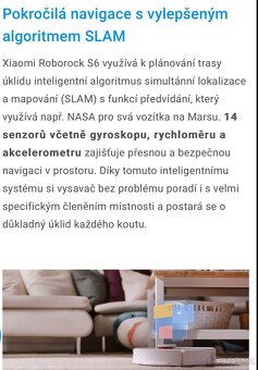Robotický vysavač Roborock S6 + vytírání , je zachovalý - 12