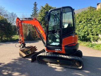 Prodám minibagr Kubota U27 s nulovým přesahem zádě - 12
