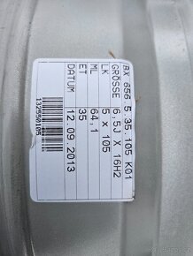 alu kola 16 Opel Chevrolet 5x105 6,5x16 et35  KBA 48208 - 12