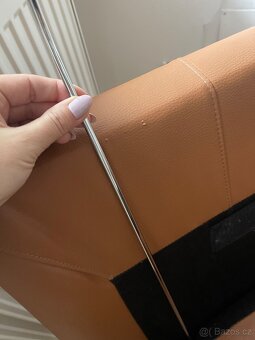 Kožená sedací souprava IKEA, hnědá, s lenoškou - 12