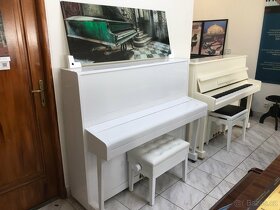 Bílé pianino Petrof 125 se zárukou, doprava zdarma, nový lak - 12