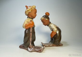 Keramické sošky - lyžiari - 12