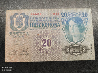 Bankovky Rakousko Uhersko s přítiskem - 12
