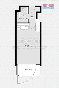 Pronájem bytu 1+kk, 34 m², Praha, ul. Sochorcova - 12
