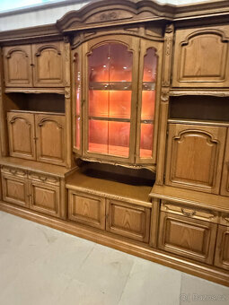 Dubová rustikální obývací stěna 325cm - 12