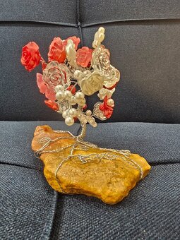 Strom života drátovaný na kameni - řemeslná ruční výroba - 12