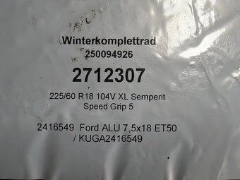 originál zimní FORD Kuga III 18" 5x108 s pneu 225/60 R18 - 12