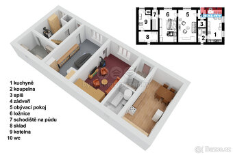 Prodej rodinného domu, 85 m², Staré Hobzí - 12