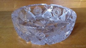 miska a svícen KOBALT // BROUŠENÉ SKLO - 12