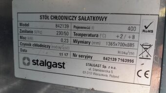Chladící stůl - saladeta ( otevřená ) na 4x GN, 3x dveře - 12