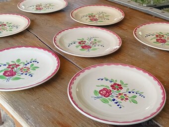 ART DECO FAJÁNS RUČNĚ MALOVANÝ TALÍŘ - SARREGUEMINES FRANCIE - 12