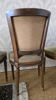 Starožitné židle ve stylu Ludvíka XVI. k jídelnímu stolu. - 12