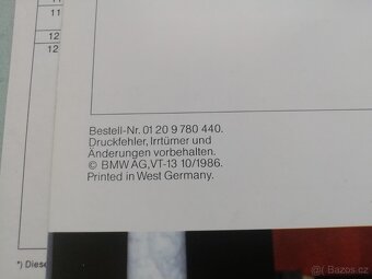 BMW E32 - katalog doplňků a příslušenství 1986 - 12
