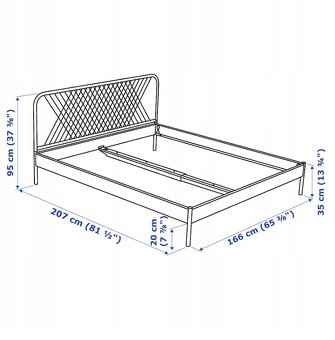 IKEA kovová postel 160 cm včetně roštu - 12