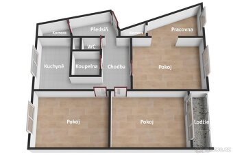 Prodej, byt 3+1, lodžie, ul. Manětínská, Plzeň - 12
