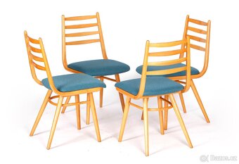 Designové jídelní retro židle TON, 4 kusy. - 12