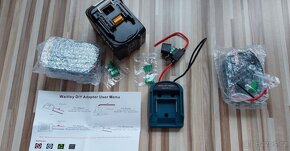 Adaptéry s vypínačem a pojistkou,pro Aku baterii Makita 18V - 12