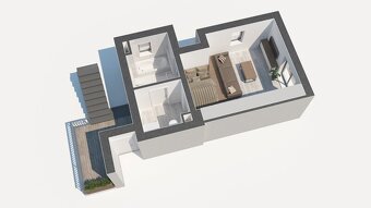 Moderní byt 1+kk s balkonem, parkovacím stáním a zahradou, l - 12