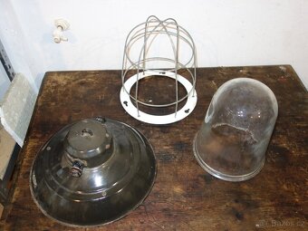 Industriální lampa, závěsná na strop - 12