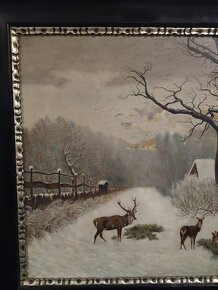 Obraz s rámem 97,5×77 cm. Olejomalba na platně Signováno - 12