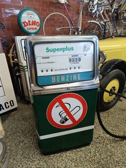 Stará benzínová americká pumpa Wayne, Sinclair, patina - 12