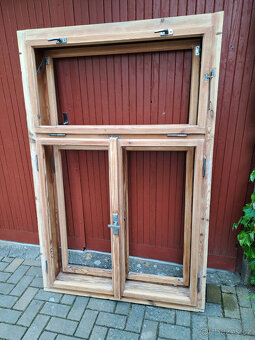 Dřevěné kastlové - špaletové okno 3ks - 12