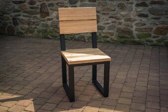 Masivní jidelní set z jasanu (1x stůl, 6x židle) - 12