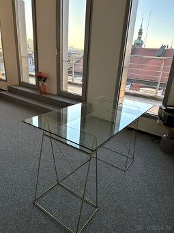 Kare Design Polar Skleněný stůl zlatý, jako nový - 12