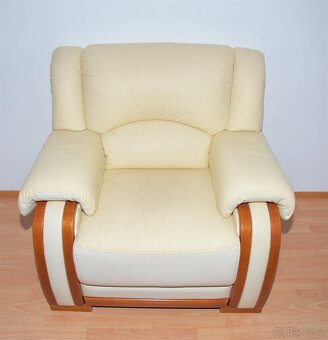 Kožená sedací souprava 3+2+1 nerozkládací - 12