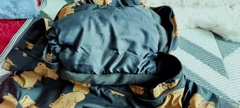 KRÁSNÁ ZIMNÍ NEPROMOKAVÁ KOMBINÉZA S MEDVÍDKAMA - 12