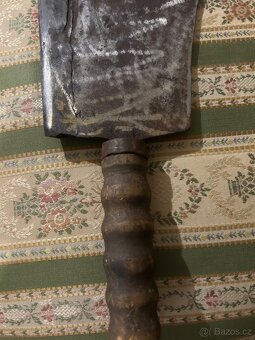 Historický řeznický sekáček s rytinou 19. st. - 12