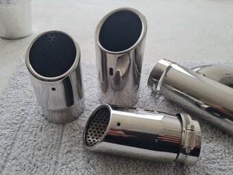 NEREZOVÉ a ČIERNE koncovky na výfuk - dvojitá koncovka - 12