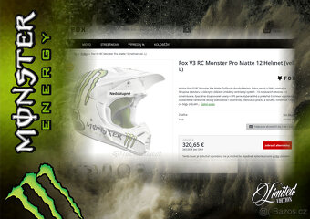 Fox V3 Ricky Carmichael Monster Pro Matte 12 Helmet (vel. L) - 12