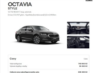 Octavia Style Plus 1,5 G - TEC, CNG 96kw, 7 stup. automat - 12