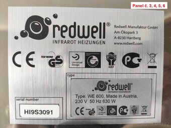 Topné infrapanely Redwell (různé velikosti) - 12