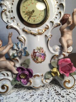 Porcelánové hodiny Dresden Germany - 12