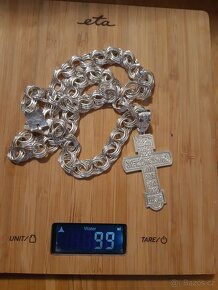 Stříbrný řetízek s křížem 925. - 12