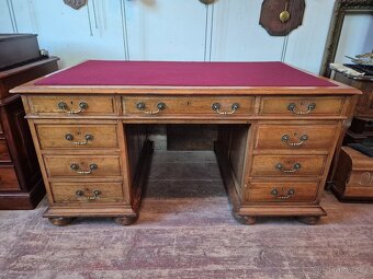 LUXUSNÍ STAROŽITNÝ PSACÍ STŮL - PROSTOROVÝ - 12