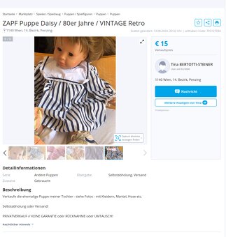 Koupím - Velké Látkové DLOHOVLASÉ panenky - Vyměním, - 12